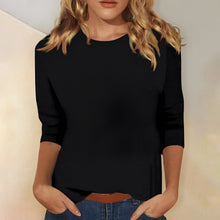 Katherina - Bequemes Rundhals-Shirt – Schwarz