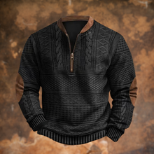 Jürgen  – Strickpullover mit Reißverschlussdetail – Schwarz