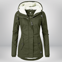 Winterjacke Damen mit Kapuze | Gefütterte Übergangsjacke – Grün