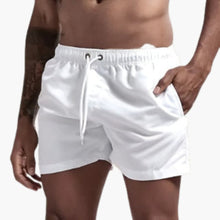 Schnelltrocknende Badehose - für Herren mit sportlichem Look – Weiß