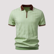 Bryn - Stilvolles Zip-Up-Poloshirt – Grün
