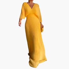 Elegantes Kleid – Damen Hochzeitsgastkleid in Maxilänge – Gelb