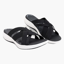 Leichte Slip-On Sandalen für Damen - Bequem & Atmungsaktiv – Schwarz