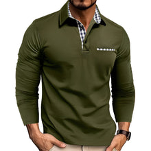 Rupert - Bequemes Herren-Langarm-Poloshirt – Grün
