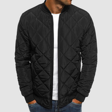 Herren Steppjacke Übergangsjacke | Leicht Gesteppt Klassisch – Schwarz