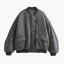 Loose-Fit Bomberjacke für Damen – Grau