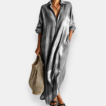 Massiel - Kariertes Hemd Kleid – Grau