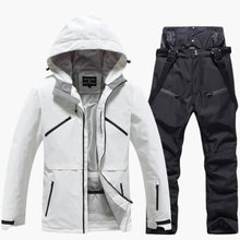 Zweiteiliges Ski Set für Unisex – Weiß / Schwarz