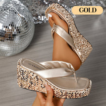 Ariane™ Modische Dicksohlen-Flip-Flops – Gold