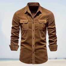 Folko - Herbst Baumwolle Cordjacke – Dunkelbraun