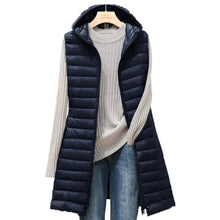 Bequeme Lange Damen Bodywarmer - Rianne – Dunkelblau