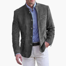 Knopfverschluss Jacke für Herren – Grau