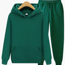 Herren Jogginganzug mit Kapuzenpullover und Bündchenhose – Grün