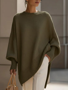 Ayesatu - Oversize Pullover MitLockerer Passform – Olivgrün