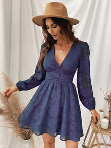 Thea - Stilvolles Mini-Kleid in A-Linie für Damen – Marineblau