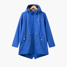 Hooded Trenchcoat für Damen – Blau