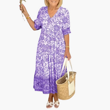 Silke | Boho-Kleid, das deinen Bauch mühelos kaschiert – Violett
