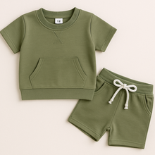 Snuglii - Weiches und bequemes Set für Kinderkleidung – Olive