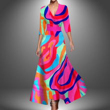 Saffie - Bedrucktes Wickelkleid – Mehrfarbig