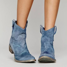 Damen Stiefel mit spitzer Spitze – Blau