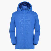 Trenchcoat mit Kapuze für Unisex – Blau