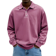 Caspian - Langarm-Polohemd für Herren – Rosa