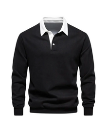 Farouk - Polo Hemd Für Stilvolle Lagenlooks – Schwarz