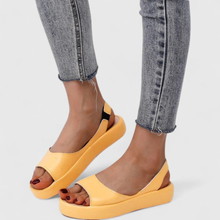 Elsa | Damen Plattform Slingback Sandalen – Gelb