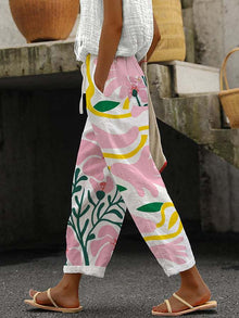Leinenhose mit Blumenmuster | Lässig & Sommerlich | Bequemer Schnitt – Stil 5
