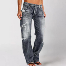 Weit geschnittene Denim-Jeans für Frauen – Grau
