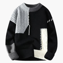 Sander™ | Patchwork-Pullover – Schwarz