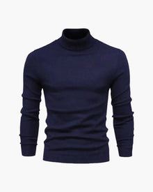 Cameron | Slim Fit Herren Rollkragen Strickpullover – Marineblau