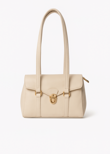 Damen Schultertasche Vegan Leder – Alltagstauglich & Elegant – Beige