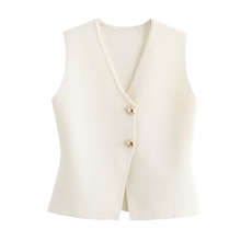 Tenley - Modische Strickweste für Damen – Beige