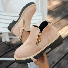 Angelika – Stiefeletten Aus Wildleder mit seitlichem Reißverschluss – Beige