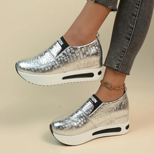 Yala – Damen-Slipper aus Schlangenleder – Silber