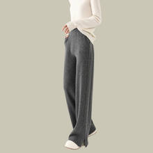 Barbara | Locker Geschnittene Strickhose für Damen – Dunkelgrau