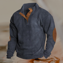 Qamar | Gestrickter Vintage-Pullover – Marineblau