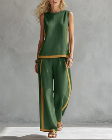 Leila | Elegantes Zweiteiliges Set mit Modernem Touch – Grün