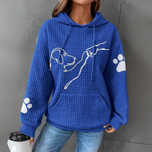 Damen Pullover | Kapuzenpullover mit Aufdruck – Blau