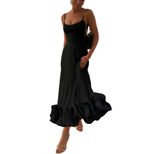 Romina® | Ausgestellter, floraler Midirock für Damen – Schwarz