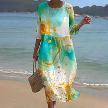 Marla® | Blumenkleid – Grün