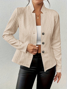 Strukturierter Blazer | Modern & Elegant | Figurbetonter Schnitt – Aprikose