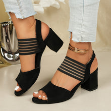 Aretha - Elegante Trendige Schuhe Mit Klobigem Absatz – Schwarz