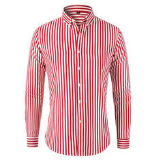 Ezra | Klassisches Streifenhemd mit modernem Twist – Rot