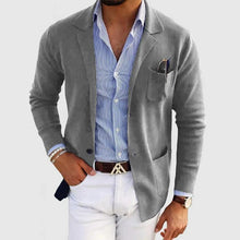 Moderne Herren Strickjacke | Leichter Cardigan Mit Taschen – Grau