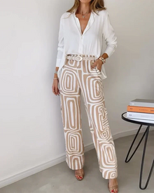 Iris |  Zweiteiliges Set – Khaki