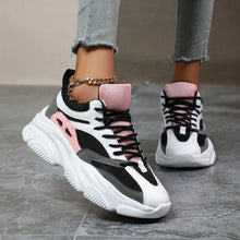 Stylische Chunky-Sneaker mit Dicker, stoßdämpfender Sohle für Damen | Perfekt für den Alltag – Grau Rosa