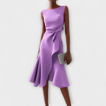 Olga | Asymmetrisch Ärmellos Midikleid – Violet