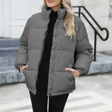 Elegante und Warmgefütterte Winterjacke für Damen – Grau